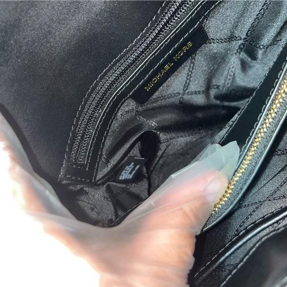 Michael Kors Whitney Large Star Embellished Logo Shoulder Bag, Black & Gold - Picture 16 of 16